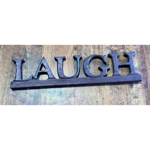 Resin Table Top Laugh Plaque 10 1/2" X 2 1/2" - Picture 6 of 7